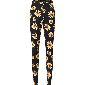 Dámské kalhoty FANNIFEN Dámské zateplené legíny s potiskem Chryzantém H706A Velikost: 3XL/4XL