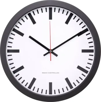 Hodiny MXP301201 DCF nástěnné hodiny 300 mm x 45 mm , černá