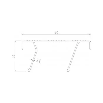Stavební profil Žebříková příčka 80x39x1.3