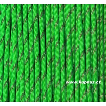Lano Paracord - ultrareflexní zelená
