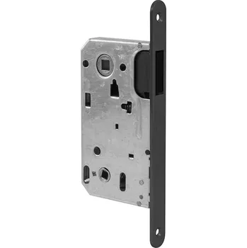 Dveřní kování TI - Magnetický zámek 3599 WC 90 WC klíč, 90 mm BS - Černá matná (153)