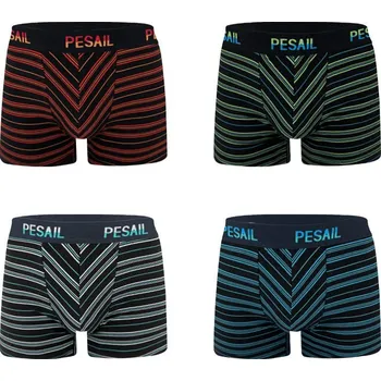 Boxerky FANNIFEN Pánské pruhované boxerky G536 - 4 ks v balení Barva: Mix, Velikost: XL