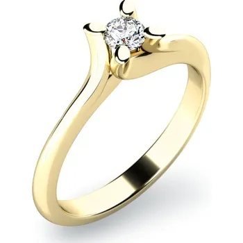 Prsten Zásnubní prsten bílé zlato 585/1000 přírodní diamant 0.075 ct G/SI ZP-10806D-ZL velikost 51