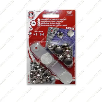 Sada druků Koh-I-Noor AM6 stříbrný nikl hladký blistr 10 ks - stříbrná