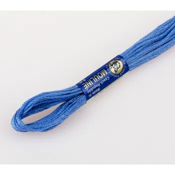 Příze Vyšívací příze MOULINE / MULINKA 5452 hvězdná modř, jednobarevná, 2g/8m