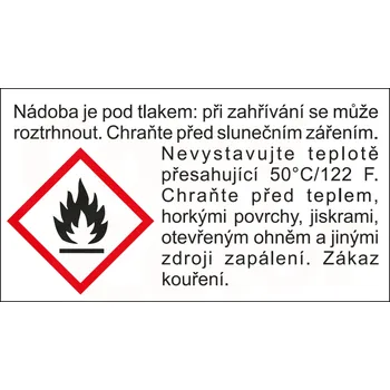 Speciální papír Aerosol varovná samolepka (arch A4)