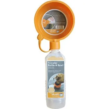 Miska pro psa Alcott Cestovní láhev oranžová s miskou 470 ml