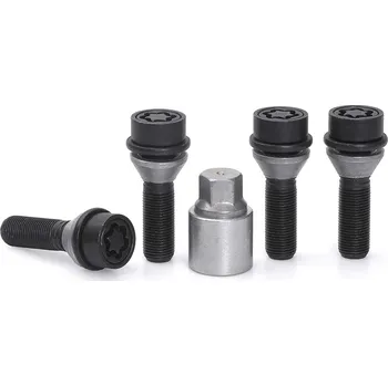 Šroubek na kolo Pojistné bezpečnostní šrouby M14x1,25x39 kužel, klíč 17, SICUSTAR BVN739VK, BMW, černé