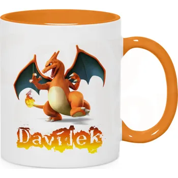 Gravírování Fotohrnek s oranžovým uchem a vnitřkem