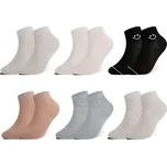 Emi Ross Dámské kotníkové ponožky SMAJLÍK ECC32802M - 6 párů Velikost: 35-38