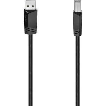 Mobilní telefon Hama USB kabel USB 2.0 USB-A zástrčka, USB-B zástrčka 1.50 m černá 00200602