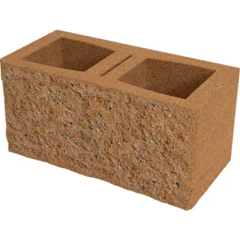 plotová tvarovka DITON Okrasná tvárnice oboustranná B 390x200x190 mm okrová