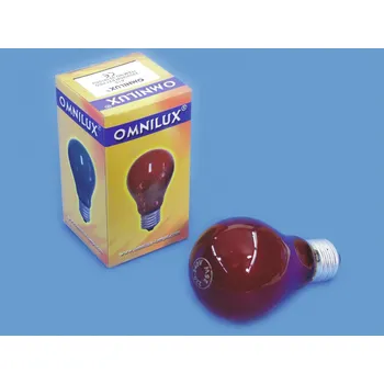 Žárovka Omnilux 230V/25W E27 A19 Omnilux, červená
