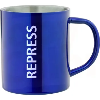 Gravírování Nerezový modrý hrnek s dvojitou stěnou, 300 ml