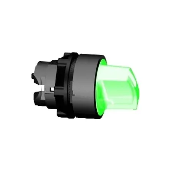 vypínač a zásuvka SCHN ZB5AK1433 Ovládací hlavice otočná prosvět., 2 p.s návrat. zprava doleva - zelená