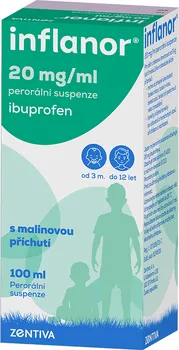 Lék na bolest, zánět a horečku Zentiva Inflanor 20 mg/ml perorální suspenze malina 100 ml