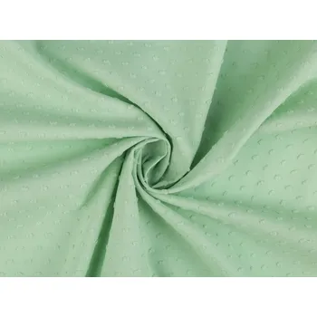 Bavlněná látka / plátno s nopky, barva 6 zelená past.sv.