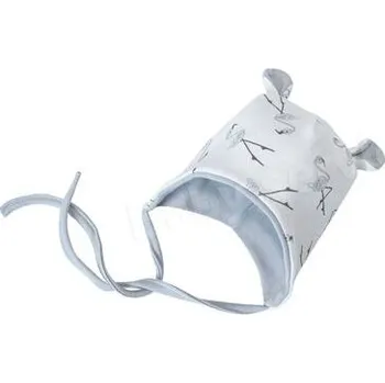 Kojenecká čepice čepička Baby service plameňáci zavazovací velikost 40