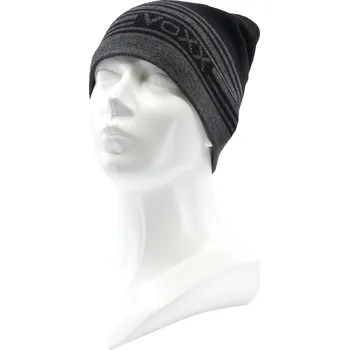 Čepice VOXX Čepice pánská pletená KONA zimní ČERNÁ s šedou uni 119894