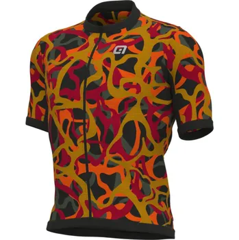 cyklistický dres ALÉ Cyklistický dres s krátkým rukávem - OFF ROAD - GRAVEL WOODLAND - červená