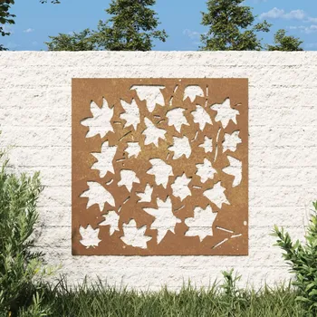 Zahradní dekorace Petrashop Zahradní nástěnná dekorace 55 x 55 cm corten Javorový list Hnědá824480