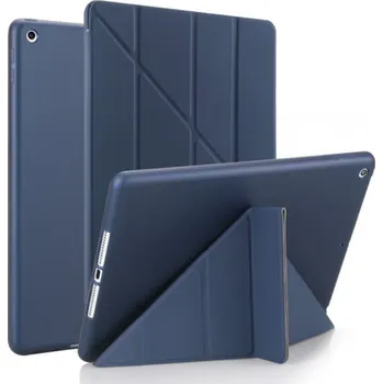Pouzdro na tablet 2v1 Smart flip cover + zadní silikonový ochranný obal pro Apple iPad 10.2" 2019 (7. generace) - tmavě modrý