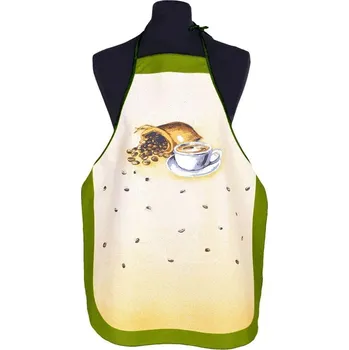 Kuchyňská zástěra Zástěra kuchyňská, Káva, zelená