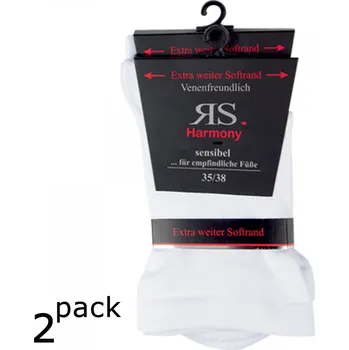Pánské ponožky RS Harmony Dámské bílé diabetické zdravotní rozšířené ponožky RS