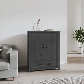Dětsný nábytek Petrashop Skříň highboard šedá 83 x 41,5 x 100 cm masivní borové dřevo Šedá823516