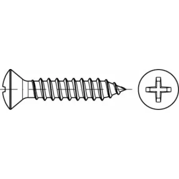 Šroub TOOLCRAFT TO-5378343 šrouby do plechu s čočkovou hlavou 25 mm křížová drážka Philips DIN 7983 nerezová ocel A2 100 ks