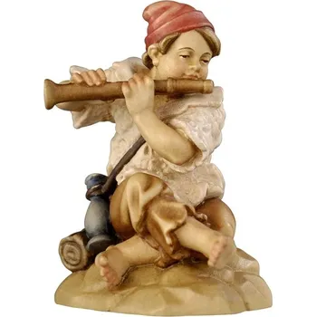 Vánoční dekorace Ornatis Chlapec hrající na flétnu Provedení: Malované, Velikost stojících figur dospělých postav: 22 cm