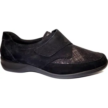 Dámské polobotky Vycházková obuv, Waldläufer, šíře M, černá: Černá Nubuk, velur (semiš) 28,2 42,5 M - diabetická (26101-26102)