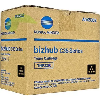Toner Konica Minolta TNP-22K, A0X5152 originální černý, bizhub C35/C35P