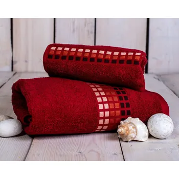 Froté osuška DARWIN, vínová, 70x140cm