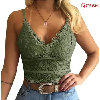 Podprsenka Pohodlná dámská celokrajková podprsenka/tílko - braletka Barva: zelená, Velikost: 3XL