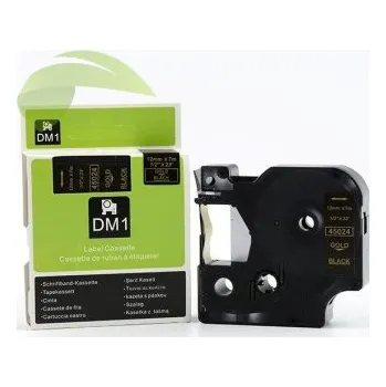 Pásek do tiskárny TONERSYP páska pro Dymo 45024 / S0720640 12mm x 7m zlatý tisk / černý podklad