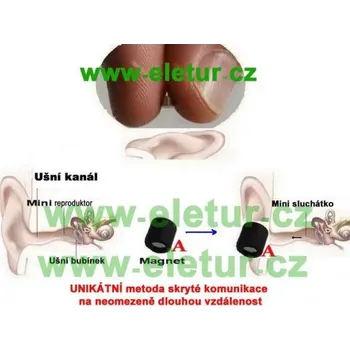 Bezpečnostní kamera Extra miniaturní bezdrátové bezbateriové špionážní sluchátko GSM, tajná komunikace