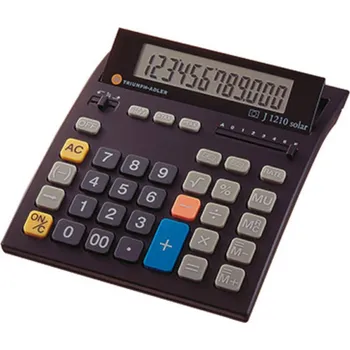 Kalkulačka Triumph Adler J 1210 stolní kalkulačka, displej (počet míst) 12, solární napájení, na baterii, černá