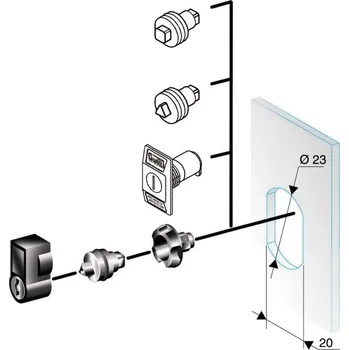 Elektroinstalační materiál Schneider Electric NSYTC7CRN zámek 1 ks
