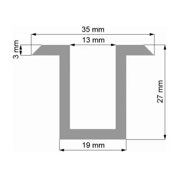 Stavební profil Příchytka Solar- "Omega", tyč