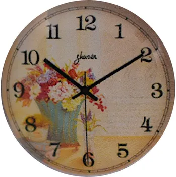 Dekorativní magnet ALTRO Magnetka na lednici hodiny Květiny GT88003 Skladem v ČR