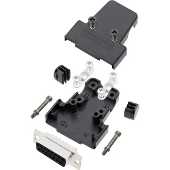 LED páska encitech TRI-M-09-DBP-K 6355-0038-01 sada D-SUB kolíkové lišty 180 ° Pólů: 9 pájecí kalíšek 1 sada