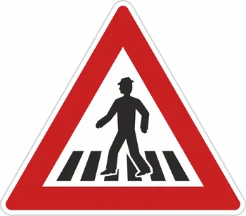 Dopravní značka Pozor, přechod pro chodce A11 75,5 x 84 cm