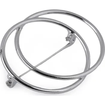 Náramek Minimalistická brož kruhy, malé, platina