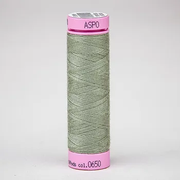 Nit Univerzální šicí nit Amann ASPO 120 polyesterová, šedo-zelená 0650, návin 100m