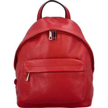 Městský batoh Trendový dámský kožený batůžek Wendy, červená