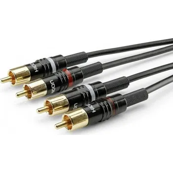 Počítač Sommer Cable HBP-C2-0030 jack / cinch audio kabel [2x cinch zástrčka - 2x cinch zástrčka] 0.30 m černá