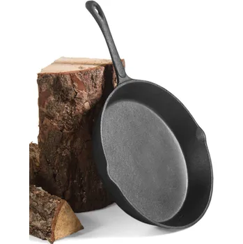 Pánev Cook King Litinová pánev 30 cm Natural, 1214060 (Cook King 1214060 pánvička ke smažení z litiny 28 cm se dvěma prolisy)