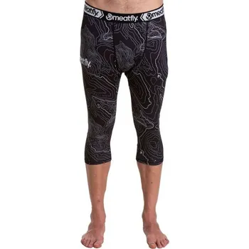 Pánské termo spodky Termo kalhoty Meatfly Karev Black Topography S