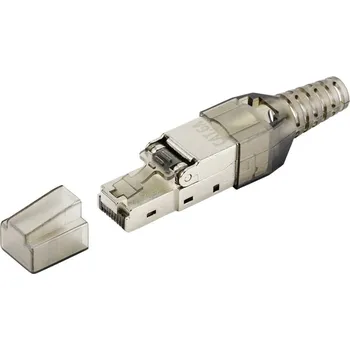 Síťový konektor TRU COMPONENTS TC-9554648 Konektor RJ45 Cat 6A, stíněný zástrčka, rovná Počet pólů 8P8C 1 ks